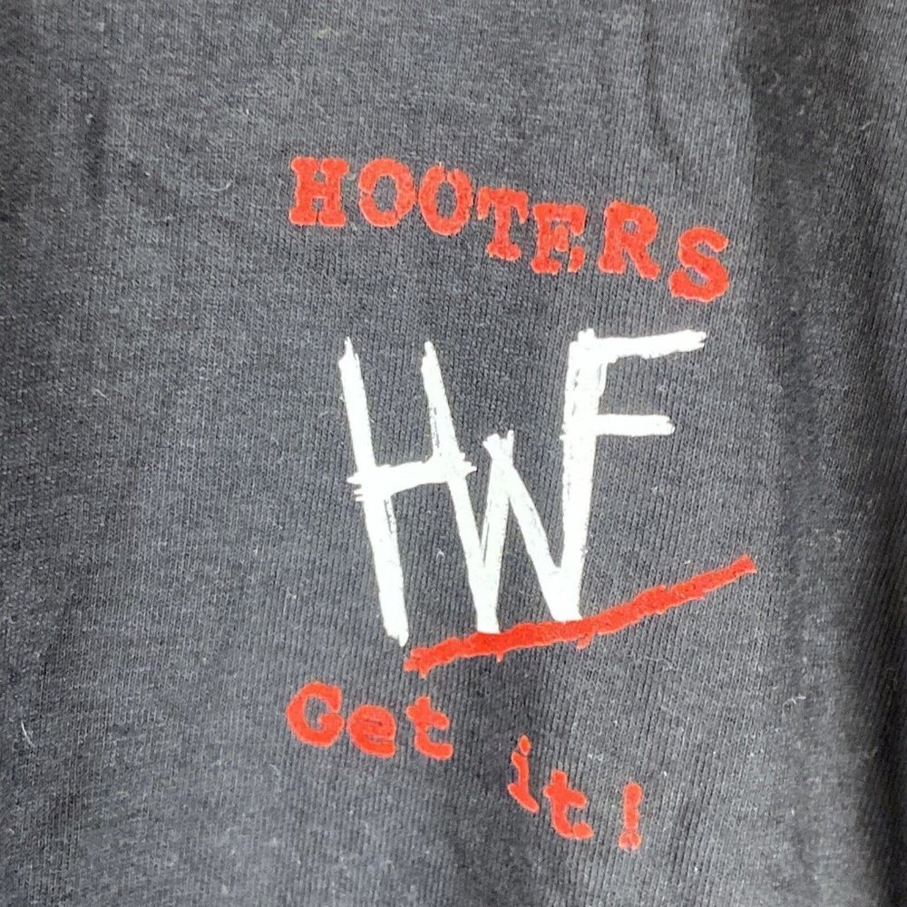 Vintage Hooters Wrestling Federation HWF 2001 Tee Black T-Shirt Size 2XL - Picture 5 of 7